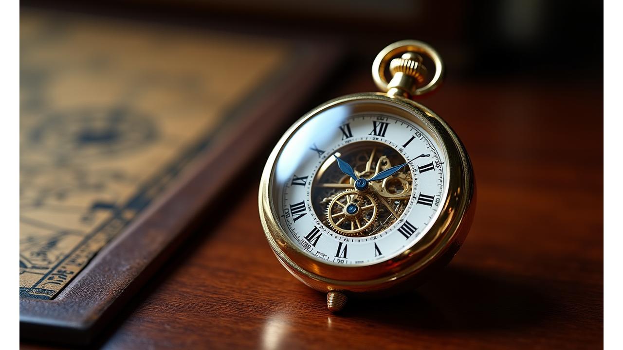 Cronómetro marítimo clássico Âncora Hora com acabamento em bronze polido